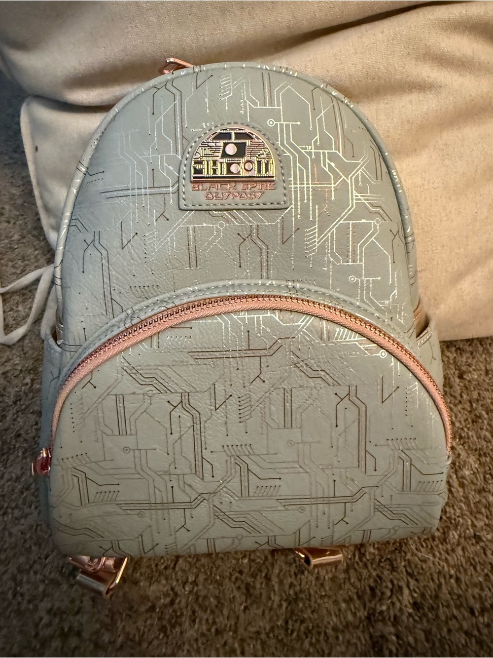 Star Wars Black Spire Outpost Mini Backpack - Light Gray with Rose Gold Accents